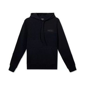 WeSC Men's Hoodie French Terry Patchwork Logo Unisex Black-Size L $108